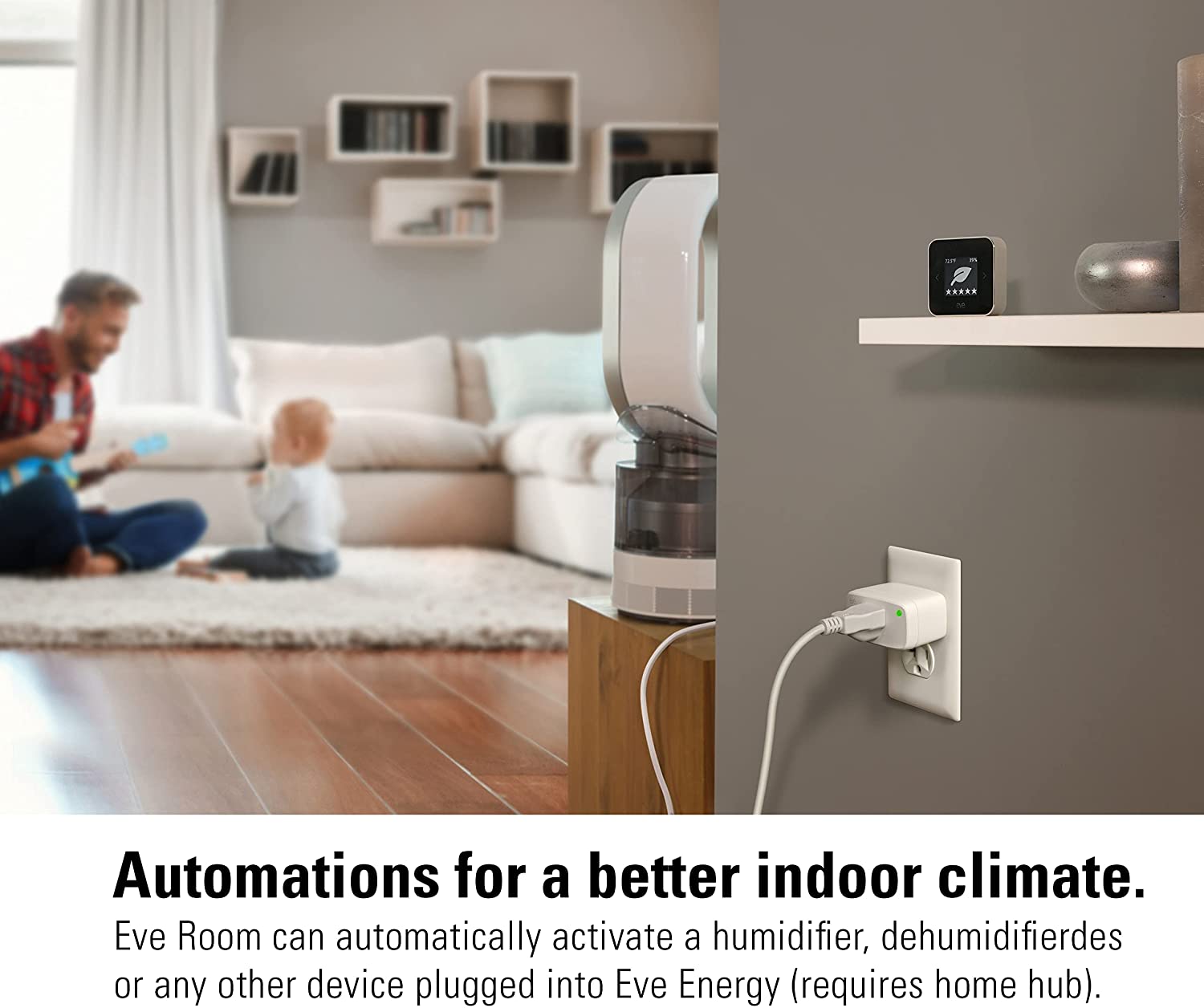 Eve Room - Indoor air Quality Sensor to Monitor air Quality (VOC), Temperature & Humidity, Apple HomeKit Technology, Bluetooth, - Image 5