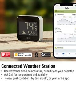 Alternative view of Eve Weather - Apple HomeKit Smart Home, Connected Outdoor Weather Station for Tracking Temperature, Humidity & Barometric Pressure, Precision Sensors, Wireless, Bluetooth