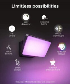 Alternative view of Philips Hue Discover White and Colour Ambiance LED Smart Garden Wall Light