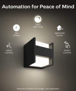 Alternative view of Philips Hue Fuzo White LED Smart Outdoor Wall Light [Edge],