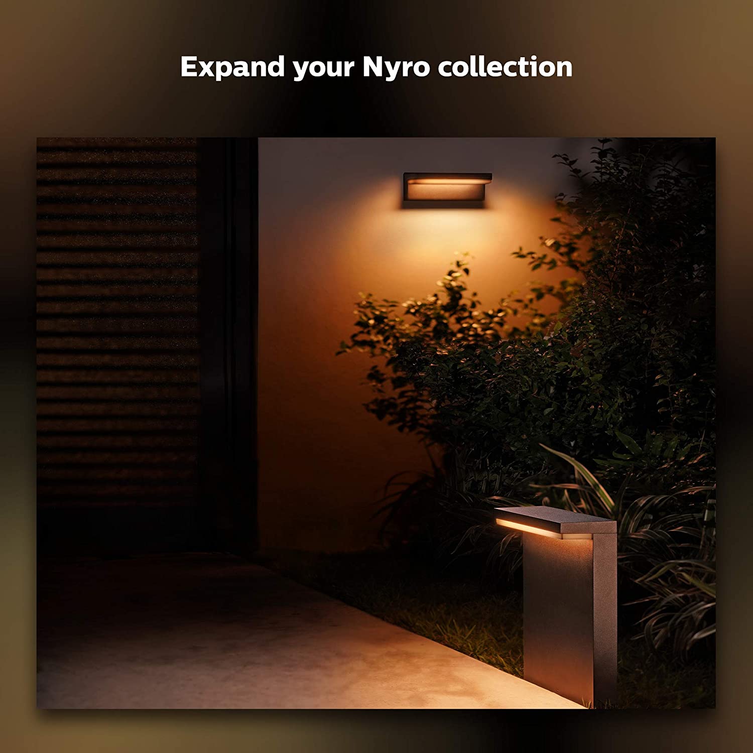 Philips Hue Nyro White and Colour Ambiance LED Smart Outdoor Wall Light for Garden, Patio - Image 5