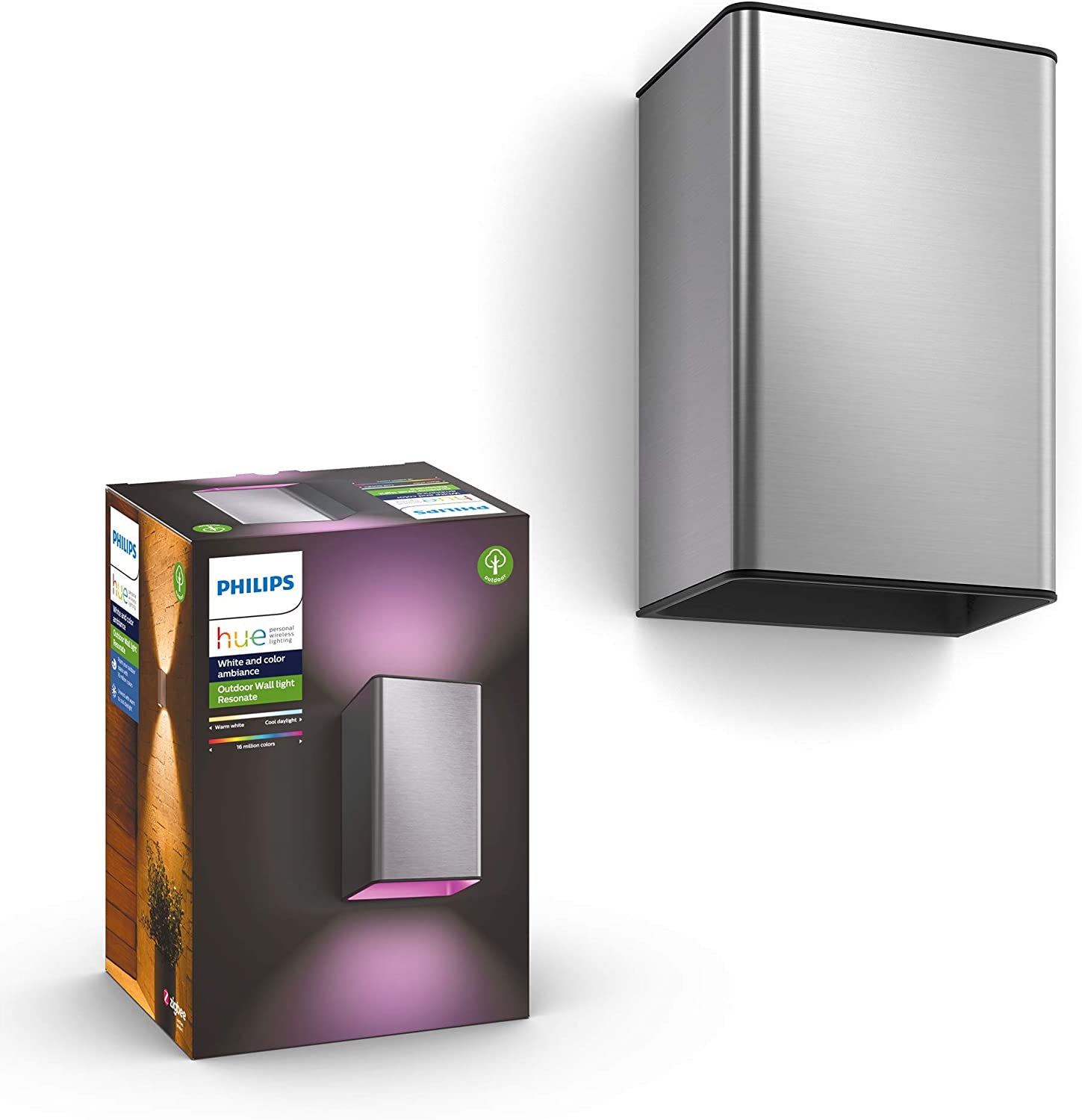 Philips Hue Resonate White and Colour Ambiance LED Smart Outdoor Wall Light for Garden and Patio