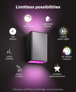 Alternative view of Philips Hue Resonate White and Colour Ambiance LED Smart Outdoor Wall Light for Garden and Patio