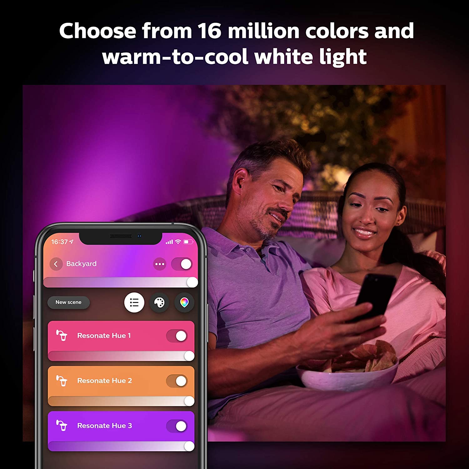 Philips Hue Resonate White and Colour Ambiance LED Smart Outdoor Wall Light for Garden and Patio - Image 4