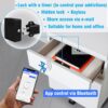 Habit Control Hidden Cabinet Lock for Adults, Timed Lock Box, Invisible Bluetooth Desk Drawer Lock with a Timer, Smart Keyless Liquor Cabinet with Lock, Medicine Lock Box for Safe Medication Storage