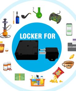 Alternative view of Habit Control Hidden Cabinet Lock for Adults, Timed Lock Box, Invisible Bluetooth Desk Drawer Lock with a Timer, Smart Keyless Liquor Cabinet with Lock, Medicine Lock Box for Safe Medication Storage