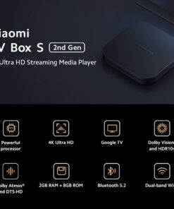 Alternative view of Xiaomi TV Box S 2nd Gen - 4K Ultra HD Streaming Media Player, Google TV Box with 2GB RAM 8GB ROM, Dolby Atmos Audio,DTS-HD, Dolby Vision, HDR10+